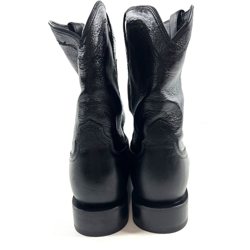 Twisted X Mens Size 10 B Narrow Western Work Boot Roper Black Leather WRP0001 - Picture 7 of 10